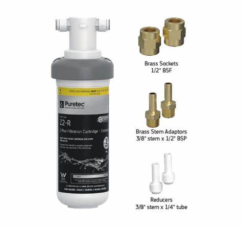 Puretec PureMix Z2-HFR – Retrofit Inline Under Sink Water Filter Kit